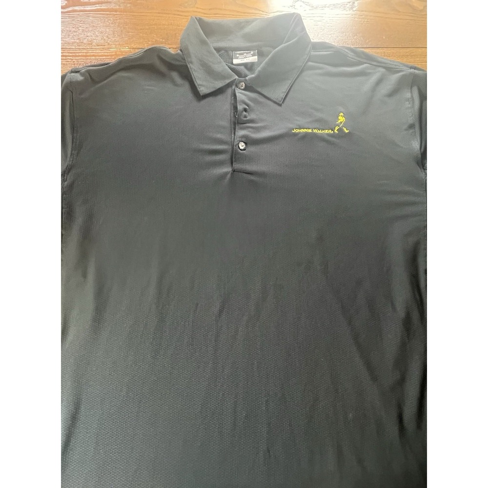 Nike Golf Shirt Mens Extra Large XL Black Johnnie Walker Big Logo
